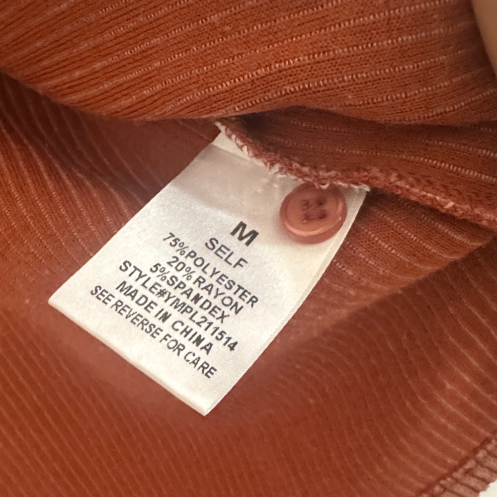 Pink Lily Rust Ribbed Jacket - Picture 3 of 3